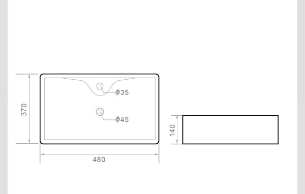 Orange RA01475MRA раковина накладная чёрная матовая, санфарфор