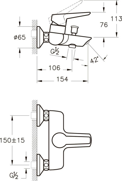 Набор смесителей VitrA Solid S A49227EXP