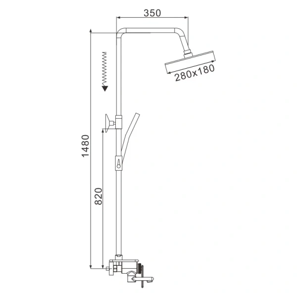 Душевая система Rose R2536F