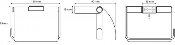 Держатель туалетной бумаги Bemeta Nero 135012010