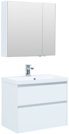 Тумба под раковину Aquanet Гласс 80 белый