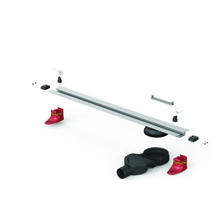 Желоб BERGES водосток SUPER line 750 матовый хром S-сифон D50 H60 боковой