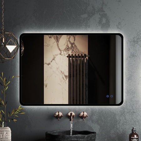 Зеркало RoxenBath Simon (90x70) в черной алюминиевой раме