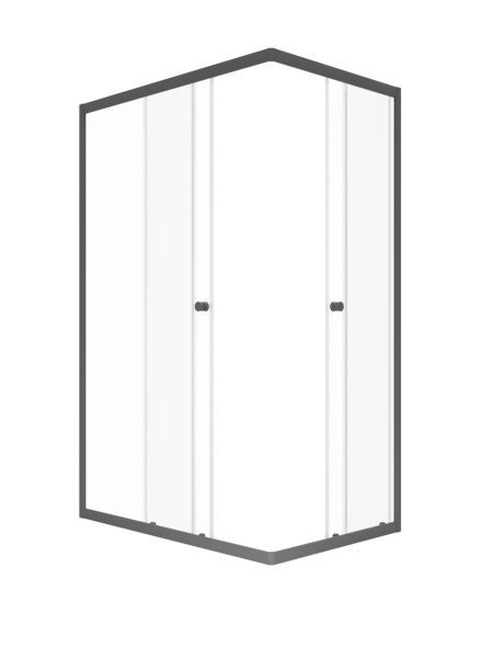 Душевая ширма Triton Вента-Графит 120х90