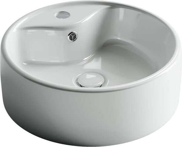 Умывальник Ceramicanova чаша накладная ассиметричной формы Element 455x320x155мм