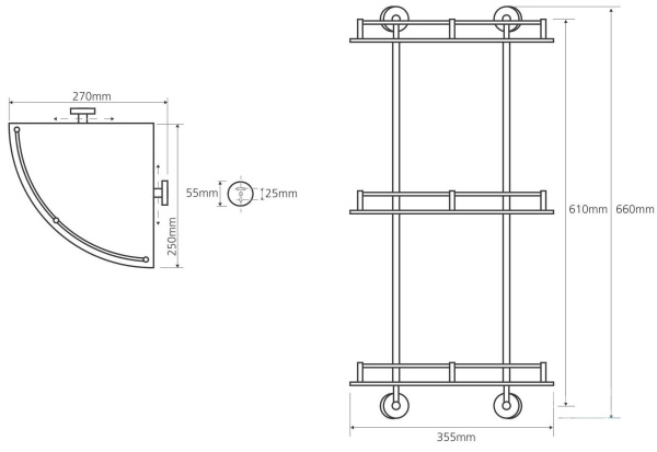 Полочка Bemeta Omega 104202152