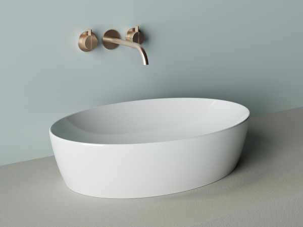 Умывальник Ceramicanova чаша накладная овальная Element 420x385x145мм