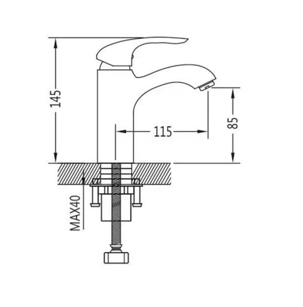 Смеситель для раковины Shevanik S5501, хром