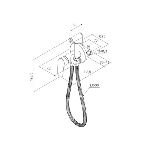 Гигиенический душ Milardo Rora RORSBR0M08
