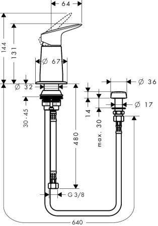 Hansgrohe Logis Набор для биде хром 71629000