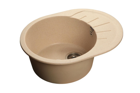 Кухонная мойка GranFest RONDO R-580L бежевый