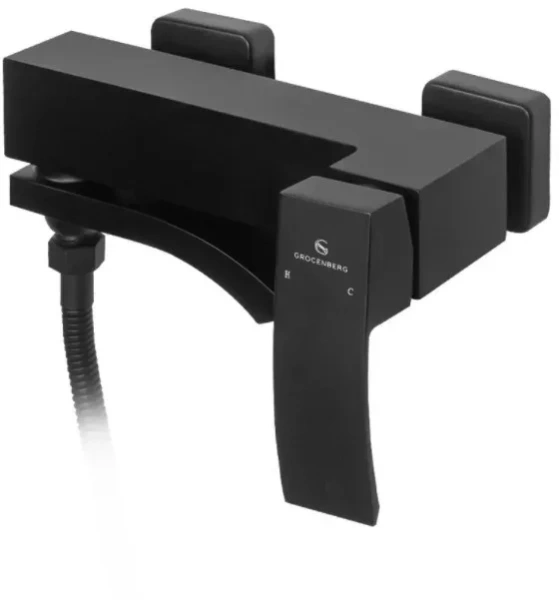 Смеситель для ванны с ручным душем Grocenberg GB8007 Черный матовый