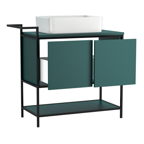 Тумба под раковину напольная Cersanit BOTANIQUE 100 для CREA 50 зелёный, 63015