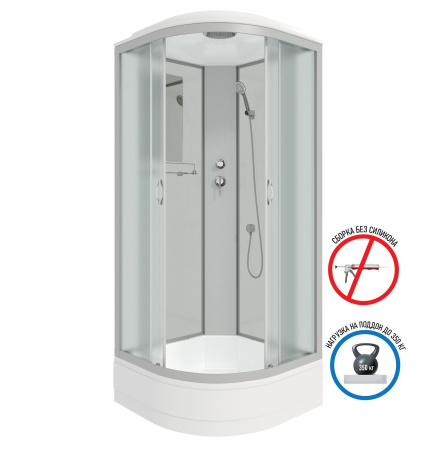 Душевая кабина Niagara Classic NG-3302-14 100х100х215, низкий поддон 26 см, стекло матовое