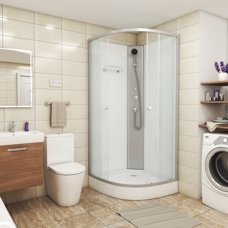 Душевая кабина Niagara Eco E90/13/MT/BK (90х90х200) низкий поддон(13см),стекло матовое,