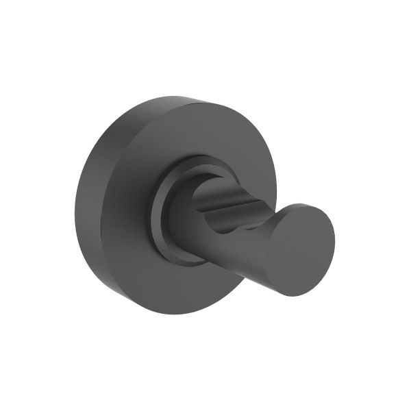 Акционный набор аксессуаров для ванной комнаты 5 в 1 Wellsee Finishing Touch 182512002: дозатор для жидкого мыла, мыльница, крючок 2 шт, стакан для зубных щеток и пасты (цвет черный матовый)