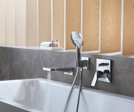 Hansgrohe Metropol Смеситель для ванны однорычажный с рычаговой рукояткой скрытый монтаж бронза 32545140