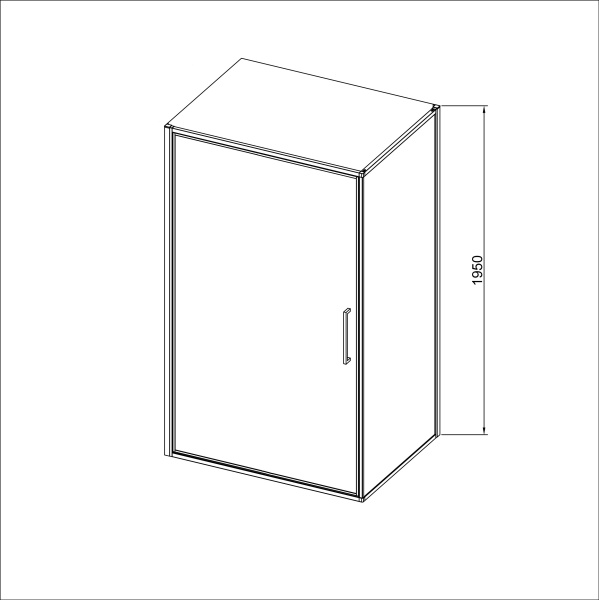 Душевой уголок Слим 8мм (Slim 8mm) VSR-4SLP9010CLGM, 1000*900, вороненая сталь, стекло прозрачное