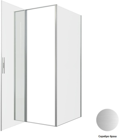 Душевой уголок Allen Brau Priority 90x100 3.31026.BA + 3.31047.BA серебро браш