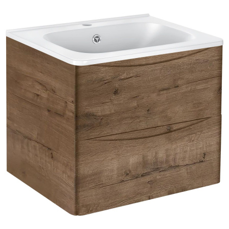 Тумба под раковину Vincea Paola 600 подвесная, 2 выкатных ящика soft close, V.Oak