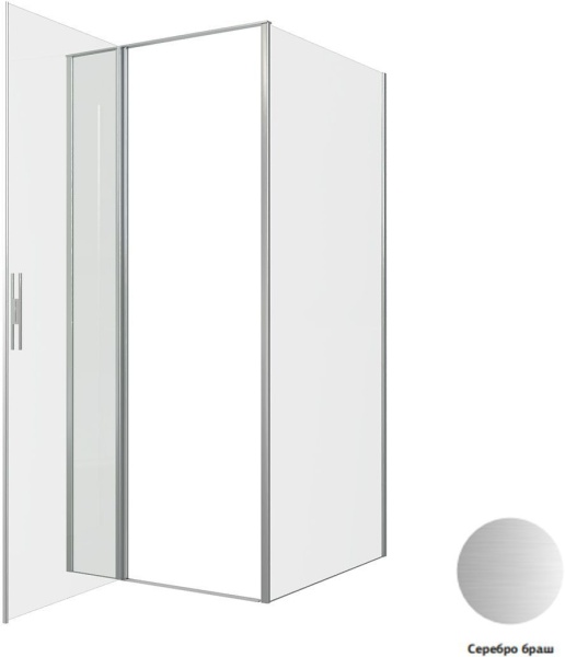Душевой уголок Allen Brau Priority 90x100 3.31026.BA + 3.31047.BA серебро браш