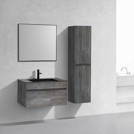 Тумба под раковину Vincea Chiara 800 подвесная, 1 выкатной ящик soft-close, G.Stone
