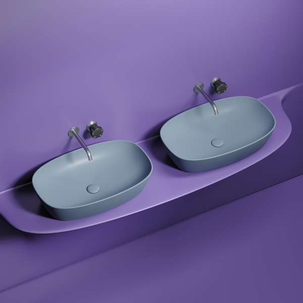 Умывальник Ceramicanova чаша накладная овальная (цвет Антрацит Матовый) Element 600x380x138мм