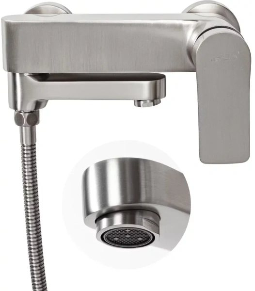Смеситель для ванны с ручным душем Hansberge H4010 Никель