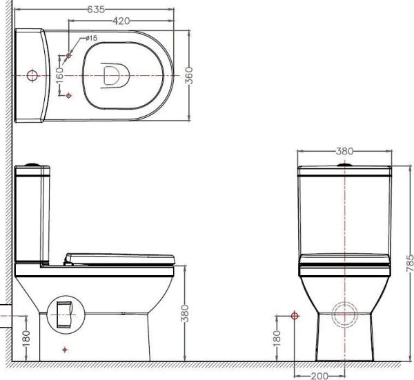 Чаша унитаза Bravat New Moon CX01014UW-P-RUS в комплекте с сидением микролифт