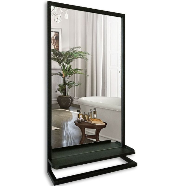 Зеркало Silver Mirrors Kvins-light 500x900 ФР-1759 с полочкой, металлический профиль