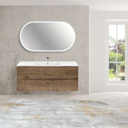 Тумба под раковину Vincea Mia 1200 подвесная, 2 выкатных ящика soft close, V.Oak