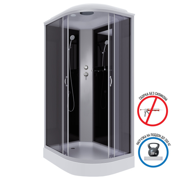 Душевая кабина Niagara Classic NG-3512-14L 120х80х215, низкий поддон 13 см, стекло тонированное