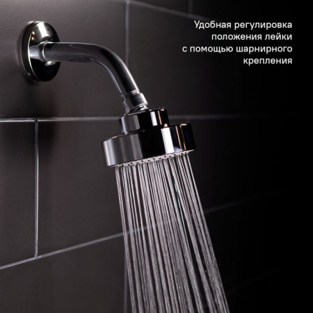 Душевая насадка верхняя круглая хром мини 007MINPi64