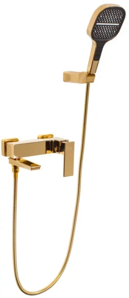 Смеситель для ванны с ручным душем Hansberge H4070 Золото глянец