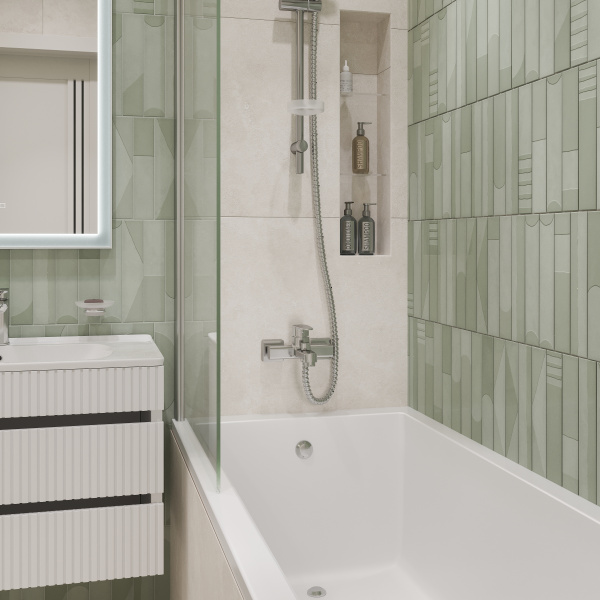 Смеситель для ванны с душем STWORKI Купервик S22100CR Хром