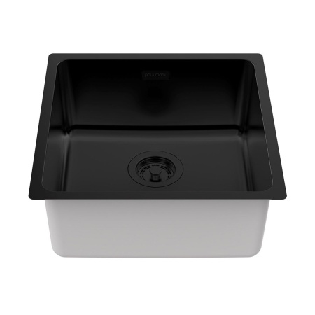 Мойка YUNI 44 UNI, нерж. сталь, YU44-MBN, матовый черный NANO-PVD, 440х440мм, Paulmark