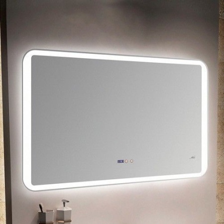 Зеркало с LED-подсветкой MELANA-12070 подогрев / часы (MLN-LED052)