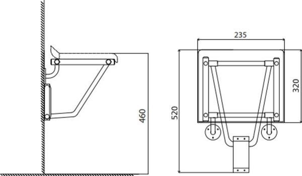 Сиденье для душа Bemeta Hotel 326325056
