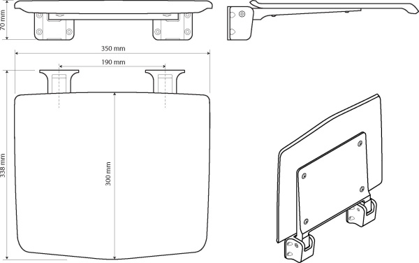 Душевое сидьение Bemeta Hotel 203025074 белый