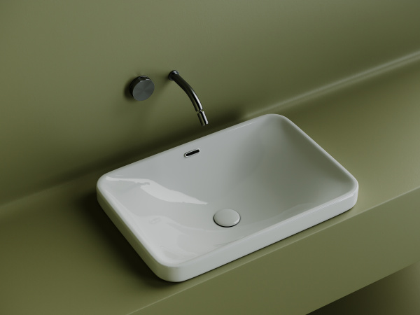 Умывальник Ceramicanova чаша накладная овальная Element 700x375x140мм