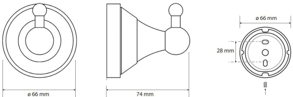 Крючок для полотенец Bemeta Kera 144706017