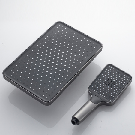 Душевая система Shevanik S4636T, оружейная сталь