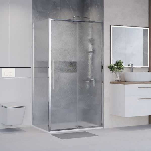 Душевое ограждение Niagara Nova NG-65-14CH-CH100-34 (140*100*195) прямоугольник, двери раздвижные