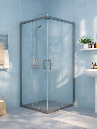 Душевая ширма Triton pro Фикс-Графит 90х90