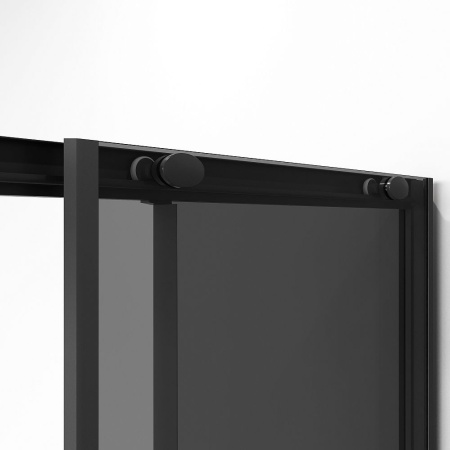 Душевое ограждение  Niagara Nova  NG-2829-34BLACK (90*90*195) квадрат, двери раздвижные