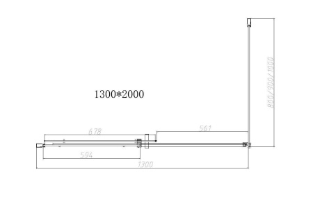 Душевой уголок Vincea Dice VSR-4D9013CLB, 1300*900, черный, стекло прозрачное