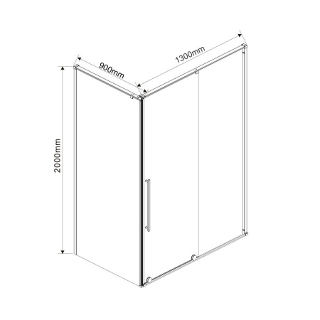 Душевой уголок Vincea Arno VSR-1A9013CL, 1300*900, хром, стекло прозрачное