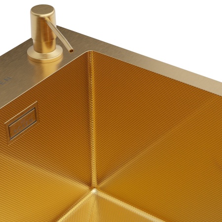 Кухонная мойка RoxenBath Simple 60 PVD (зернистое золото)