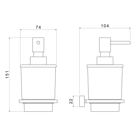 Дозатор жидкого мыла Timo Torne 43139/00, хром