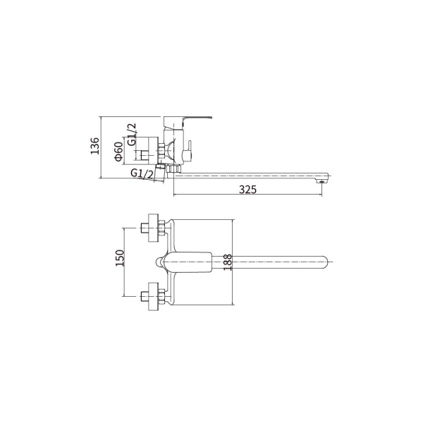 Смеситель для ванны FASHUN A2282-8, белый